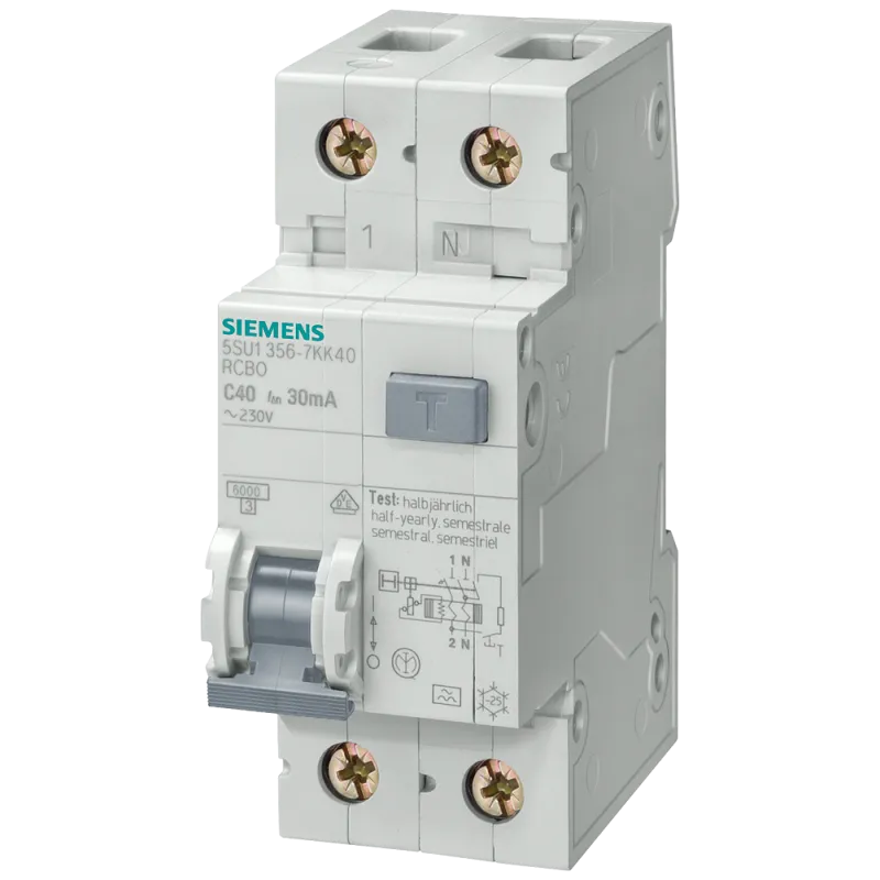 5SU1353-1KK25 ДИФФ.АВТОМАТ ТИП AС , УСТ. ГЛУБИНА=70 MM IFN 30MA,4,5KA, 1+N-ПОЛ. ТИП C 25A