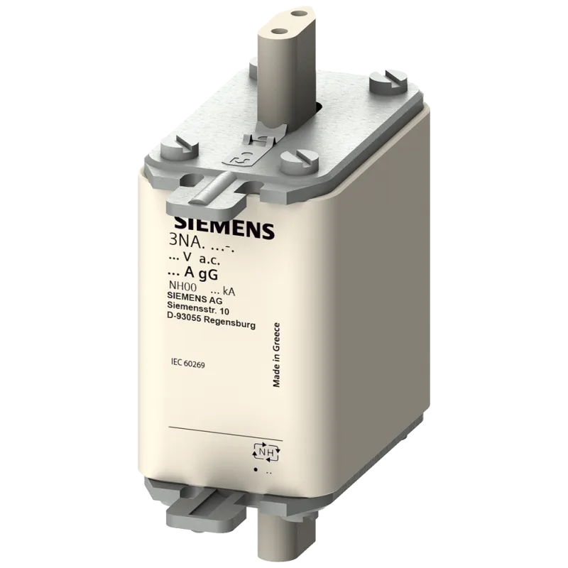 Siemens  Плавкая вставка Низковольтная GLGG   Типоразмер 00, Iном.125A, Uном.500В 3NA3832