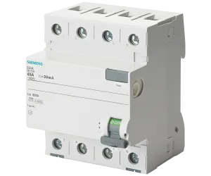 УЗО ТИП AC 63A 3+N-ПОЛ. 100MA 400V 4МОД. SIEMENS 5SV4446-0