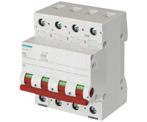 Выключатель нагрузки 63A 3-ПОЛ. +N красная ручка SIEMENS 5TL1691-1
