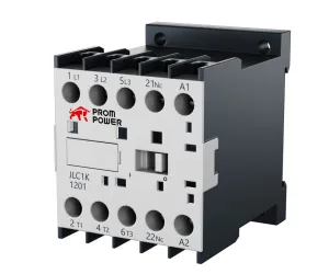 Миниконтактор JLP1-K09-10-BD(DC24), 9A, 3 полюса, доп контакт 1НО, напряжение катушки 24VDC