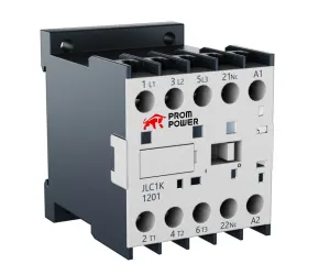 Миниконтактор JLP1-K09-01-BD(DC24), 9A, 3 полюса, доп контакт 1НЗ, напряжение катушки 24VDC