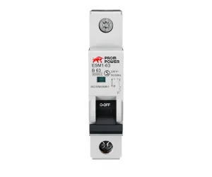 Автоматический выключатель ESM2-63/C10/1 (6kA), 10A, характеристика C, количество полюсов: 1P