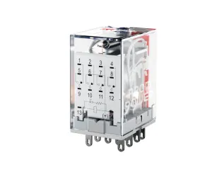 Электромеханическое реле Prompower PMY4N DC12 Четырехполюсное Номинальный ток 5А, управление 12VDC