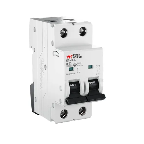 Автоматический выключатель ESM2-63/C32/2 (6kA), 32A, характеристика C, количество полюсов: 2P