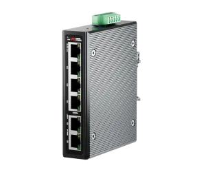 Промышленный коммутатор PPS-1G0612, 6 портов, 4-10/100/1000M RJ45 + 2-10/100/1000M uplink, DC12-48V