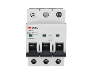 Автоматический выключатель ESM2-63/C50/3 (6kA), 50A, характеристика C, количество полюсов: 3P