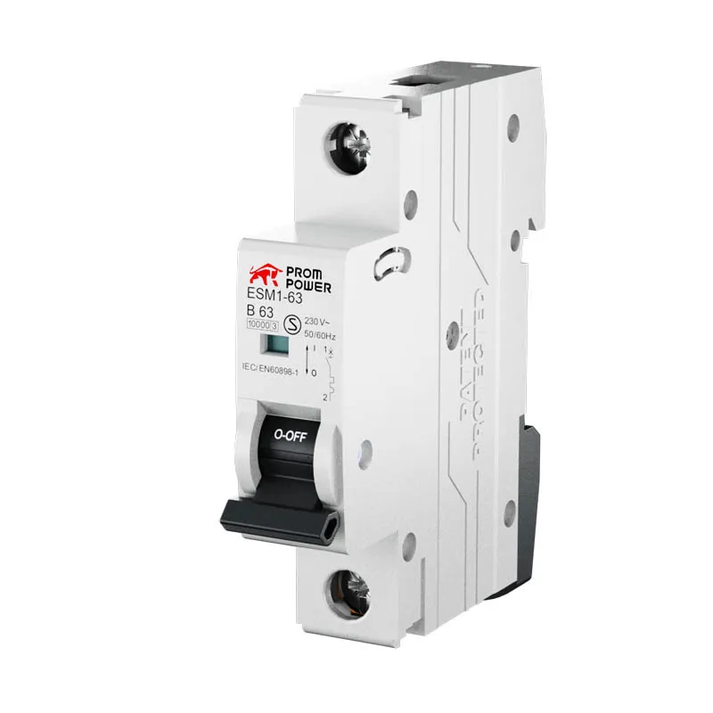 Автоматический выключатель ESM1-63/B25/1 (10kA), 25A, характеристика B, количество полюсов: 1P