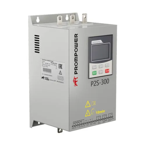 Устройство плавного пуска PROMPOWER P2S-300-4-22-B-T, напряжение 380 В, мощность 22 кВт, 45 А,