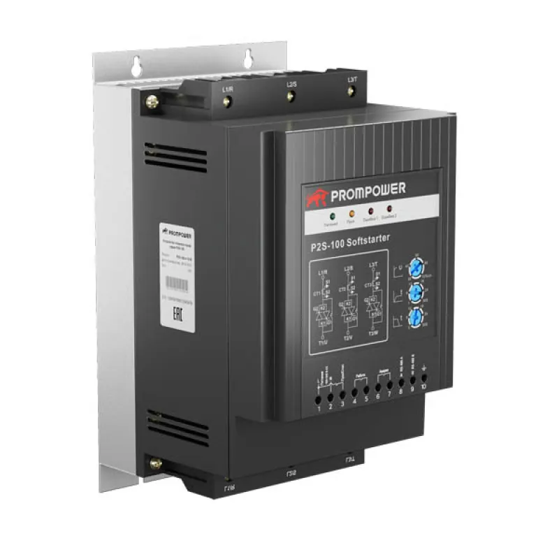 Устройство плавного пуска Prompower P2S-100-4-37-B-B, напряжение 400B, мощность 37 кВт, 75А