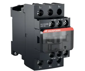 Контактор PROMPOWER PLC1D25BD серии Pulse, ток 25А, 3 полюса, доп контакт 1НО+1НЗ, катушка 24DC