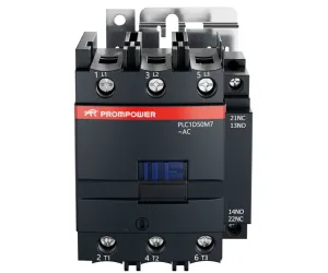 Контактор PROMPOWER PLC1D50M7 серии Pulse, ток 50А, 3 полюса, доп контакт 1НО+1НЗ, катушка 230AC