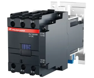 Контактор PROMPOWER PLC1D65BD серии Pulse, ток 65А, 3 полюса, доп контакт 1НО+1НЗ, катушка 24DC
