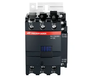 Контактор PROMPOWER PLC1D65BD серии Pulse, ток 65А, 3 полюса, доп контакт 1НО+1НЗ, катушка 24DC