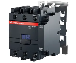 Контактор PROMPOWER PLC1D40M7 серии Pulse, ток 40А, 3 полюса, доп контакт 1НО+1НЗ, катушка 230AC