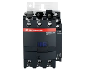 Контактор Prompower PLC1D95BD серии Pulse, ток 95А, 3 полюса, доп контакт 1НО+1НЗ, катушка 24DC