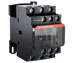 Контактор PROMPOWER PLC1D18M7 серии Pulse, ток 18А, 3 полюса, доп контакт 1НО+1НЗ, катушка 230AC