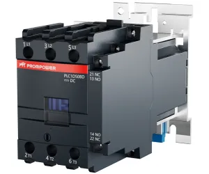 Контактор PROMPOWER PLC1D50BD серии Pulse, ток 50А, 3 полюса, доп контакт 1НО+1НЗ, катушка 24DC