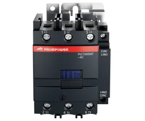 Контактор PROMPOWER PLC1D65M7 серии Pulse, ток 65А, 3 полюса, доп контакт 1НО+1НЗ, катушка 230AC