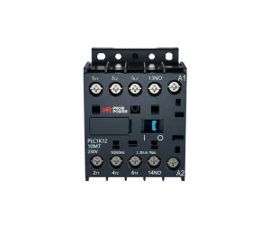 Миниконтактор Prompower PLC1K1210M7 серии Pulse, ток 12А, 3 полюса, доп контакт 1НО, катушка 230AC