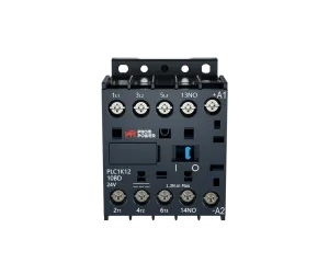 Миниконтактор Prompower PLP1K1210BD серии Pulse, ток 12А, 3 полюса, доп контакт 1НО, катушка 24DC