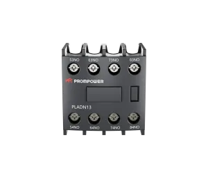 Блок всп. контактов PROMPOWER PLADN13 серии Pulse, фронт. монтажа для серии PLC1D, 1НО+3НЗ