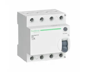 Выключатель дифференциального тока Systeme Electric C9R68463, 4P, 63 А, 30 мА, A