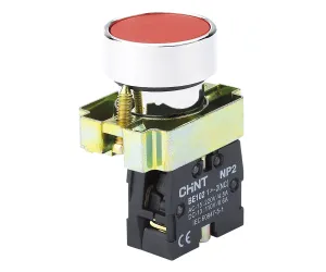 Кнопка управления NP2-BA42 без подсветки красная 1НЗ IP40(CHINT) 573890
