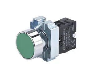 Кнопка управления NP2-BA31 без подсветки зеленая, 1НО, IP40 573956
