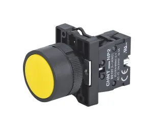 Кнопка управления NP2-EA51 без подсветки желтая 1НО, IP40 574086