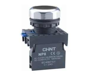 Кнопка управления NP8-10BN/2 без подсветки, самовозв., черная, 1НО, IP65 578647