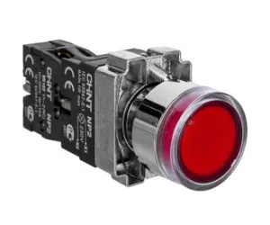 Кнопка управления NP2-BW3461 плоская, красная, 1НО AC/DC230В(LED), IP40 574080