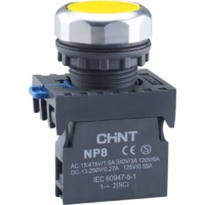 Кнопка управления NP8-10BND 1НО желтая AC/DC24В(LED) IP65 667320