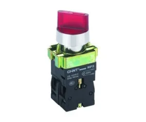 Переключатель NP2-BK12365, 2 положения фиксацией 1НО+1НЗ, зелёная AC230В (LED), IP40 265954