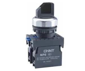Переключатель без подсветки NP8-20X/212, 2 положения фиксацией, черный, 2НО, IP65 578937
