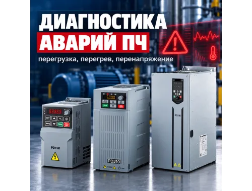 Почему частотный преобразователь уходит в аварию: перегрузка, перенапряжение, перегрев и диагностика по коду